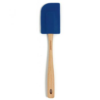 Chasseur Silicone Large Spatula with Wooden Handle Blue
