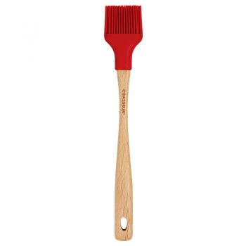 Chasseur Silicone Basting Brush with Wooden Handle Red