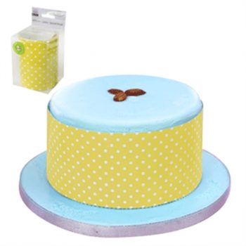 Cake Wrapper Yellow Dot 1 Metre