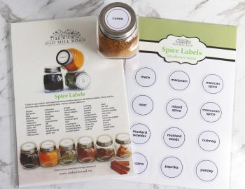 spice labels for small round spice