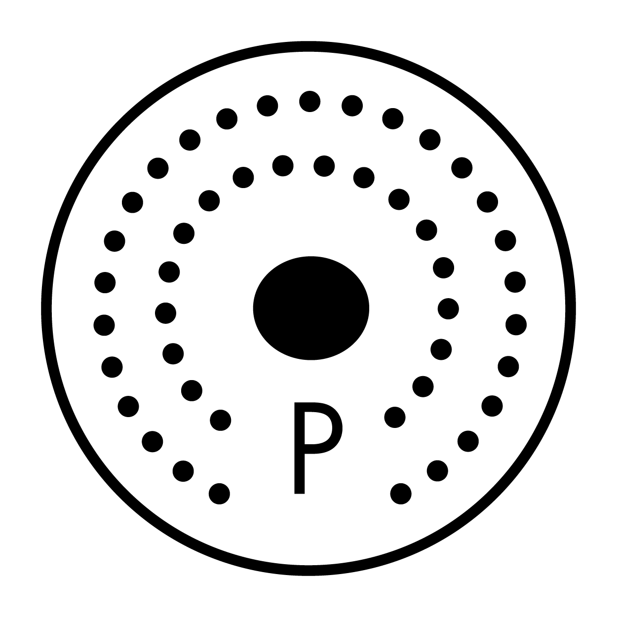 17372 Parmesan disc_Disque parmesan Black_Noir