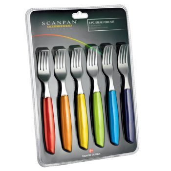 Scanpan Spectrum Steak Fork Set Coloured
