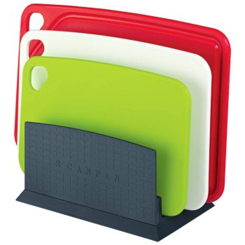 Scanpan Spectrum 4 Piece Cutting Board Set with Stand