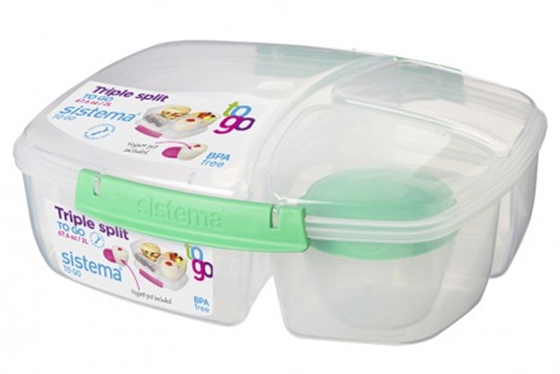 Sistema Lunchbox 2L Triple Split TO GO | Chef's Complements