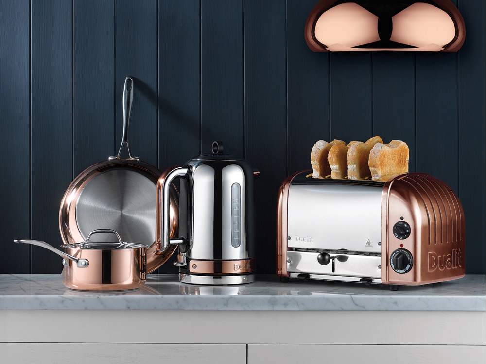 Dualit NewGen Copper Finish 4 Slice Toaster Chef's Complements