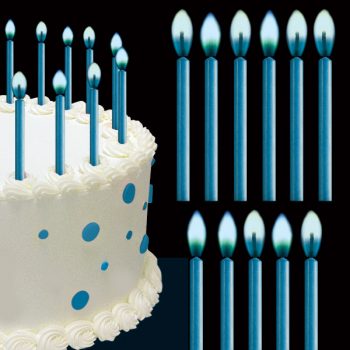 wilton colorflame birthday candles with blue flame