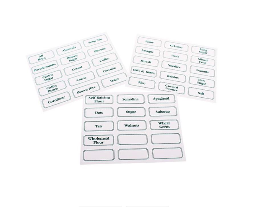 Appetito Canister Labels Common Ingredients Chef's Complements