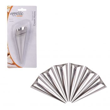 Appetito Cream Horns Stainless Steel Set of 6