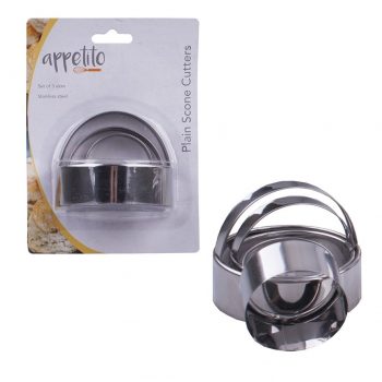 Appetito Plain Scone Cutters Set of 3
