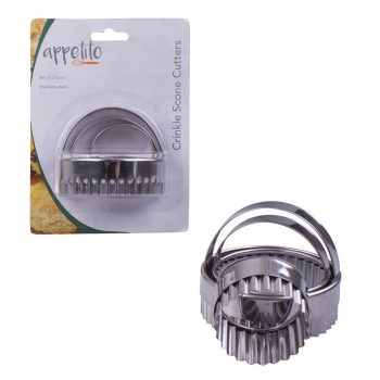 Appetito Crinkled Scone Cutters Set of 3