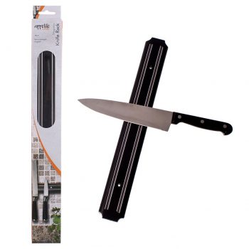 Appetito Magnetic Knife Rack 38cm Black