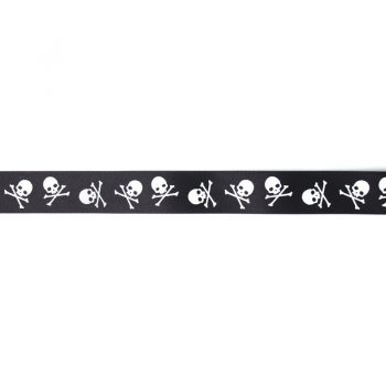 Ribbon - Skull and Crossbones 24mm