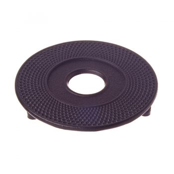 Teaology Cast Iron Teapot Trivet Fine Hobnail Black 13.5cm