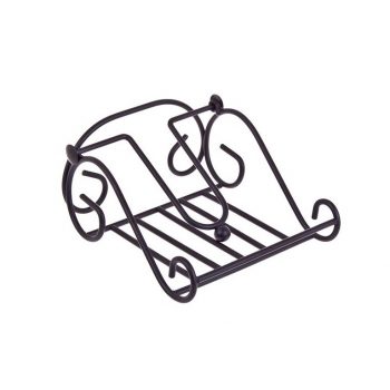 Entrée Scroll Napkin Holder with Arm (3 Colours) - Black