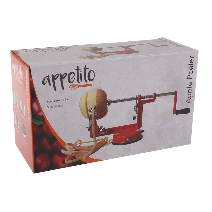 Appetito Apple Peeler with Suction Base Red Product Image 1