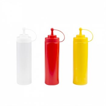 Sauce Bottle 720ml Wide Top With Cap (3 Colours)