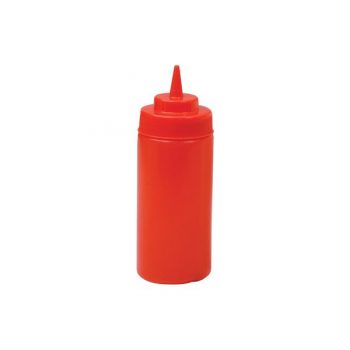 Sauce Bottle 480ml Wide Top Red