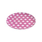 JAB Melamine Coupe Plate White Dots on Pink 20cm