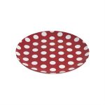 JAB Melamine Coupe Plate White Dots on Red 20cm