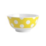 JAB Melamine Cereal Bowl White Dots on Yellow