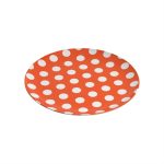 JAB Melamine Coupe Plate White Dots on Orange 20cm