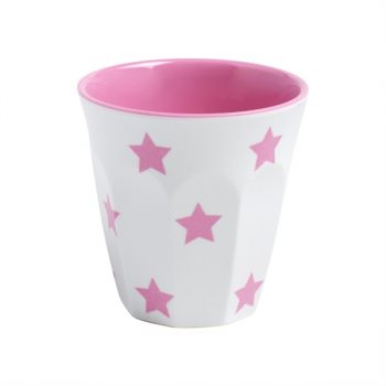 JAB Melamine Tumbler Pink Stars on White 190ml