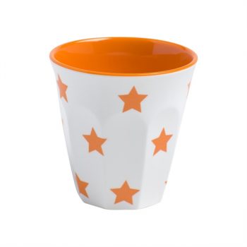 JAB Melamine Tumbler Orange Stars on White 190ml