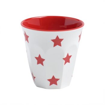 JAB Melamine Tumbler Red Stars on White 190ml