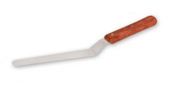 Spatula Cranked Wood Handle (2 Sizes) - 10cm