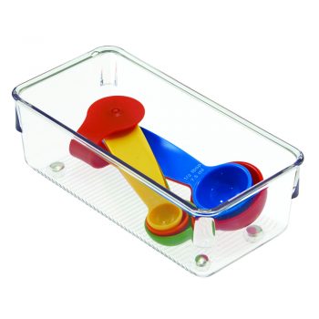 iDesign Linus Storage Tray Shallow Narrow Small
