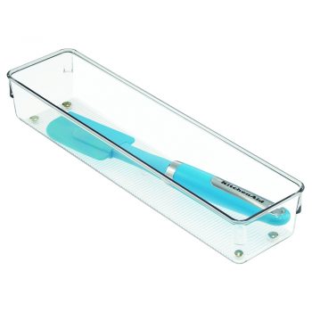 iDesign Linus Storage Tray Shallow Narrow Large