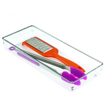 iDesign Linus Storage Tray Shallow Wide Large