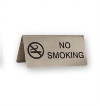 Table Sign No Smoking Stainless Steel