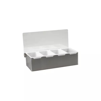 Condiment Dispenser 4 Compartment Stainless Steel