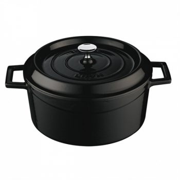 Lava Cast Iron Round Casserole Black (4 Sizes)