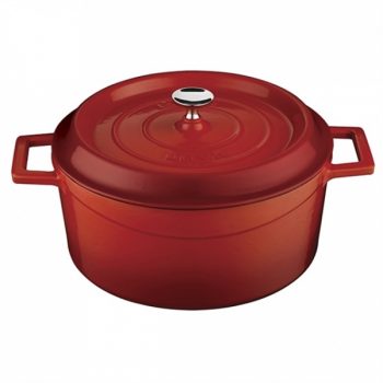 Lava Cast Iron Round Casserole Red (3 Sizes)