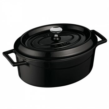Lava Cast Iron Oval Casserole Black (2 Sizes)
