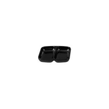 Ryner Melamine Small Divided Sauce Dish (3 Colours) - Black