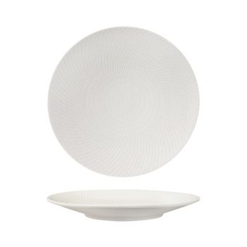 Luzerne Zen White Swirl Coupe Plate (3 Sizes)