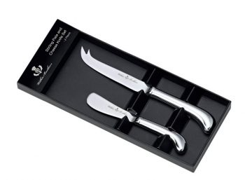 Wilkie Brothers 2 Piece Stirling Cheese and Pate Set