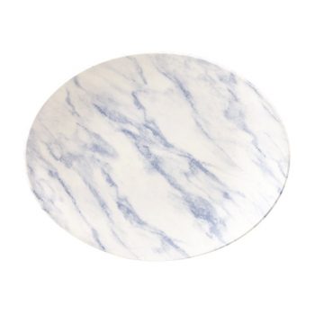 Churchill Textured Prints Blue Marble Oval Coupe Plate 317x255mm