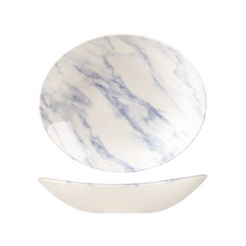 Churchill Textured Prints Blue Marble Oval Coupe Bowl