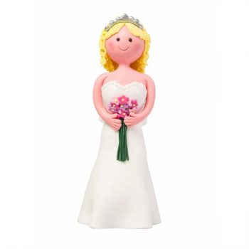 Claydough Blonde Haired Bride with Veil 120mm