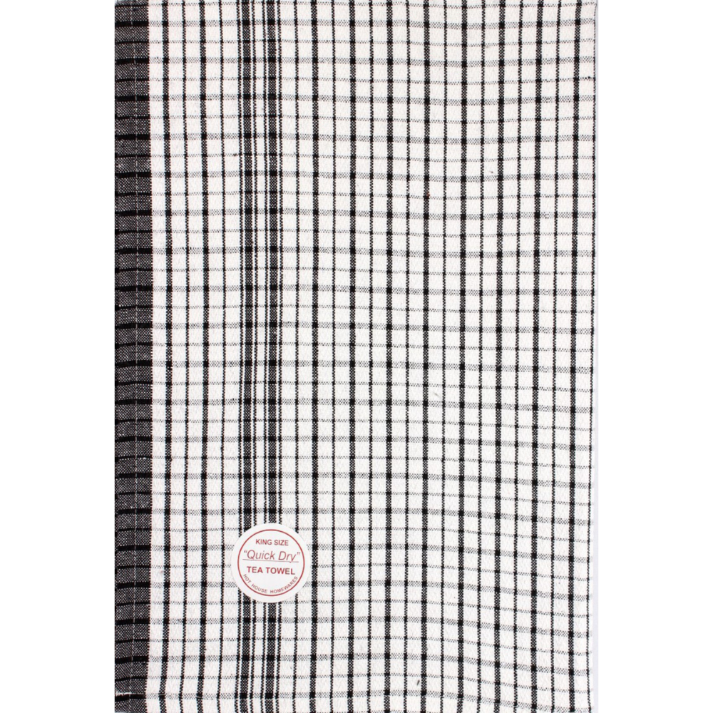 Dobby QuickDry Tea Towel Black