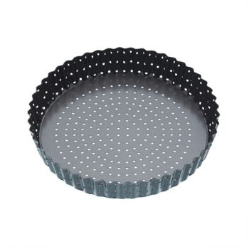 Bakemaster Non-Stick Perfect Crust Fluted Round Flan  Quiche Tin 25cm