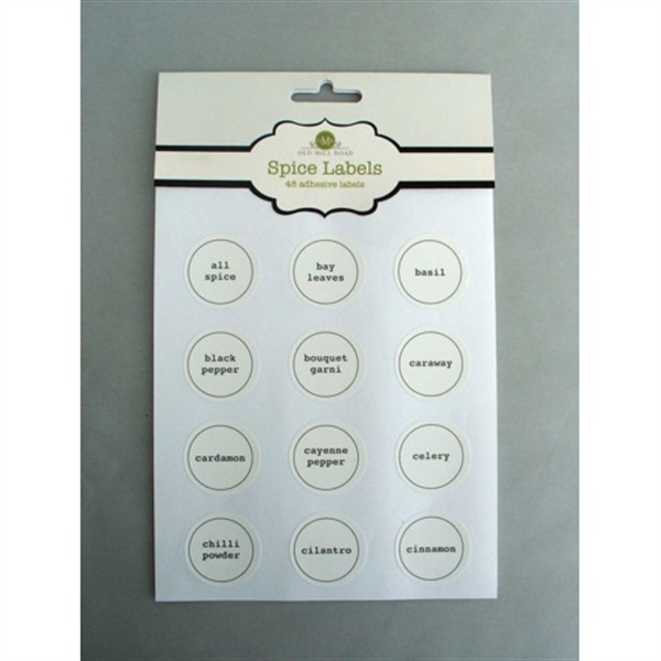 Spice Jar Labels Pack of 48 Chef's Complements