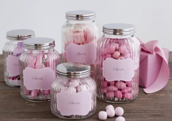 Vintage Glass Ribbed Canister (3 Sizes)