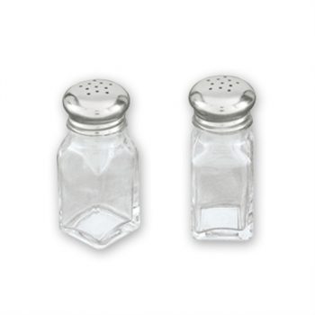 Glass Salt or Pepper Shaker Square