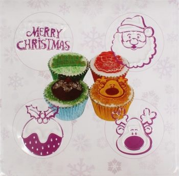 Christmas Cupcake Texture Mat