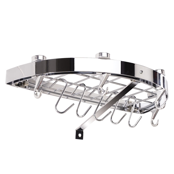hahn Wall Rack Half Round Premium Collection Chrome - Chef's Complements